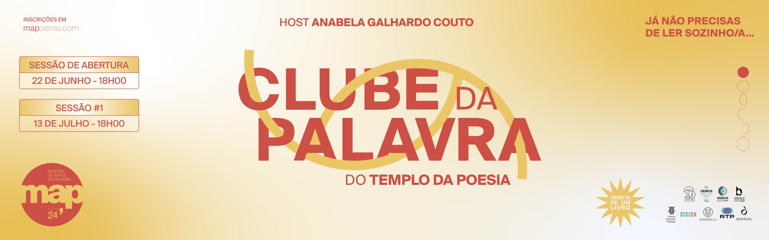 MAP 2024: Clube da Palavra do Templo da Poesia abre as portas ao público